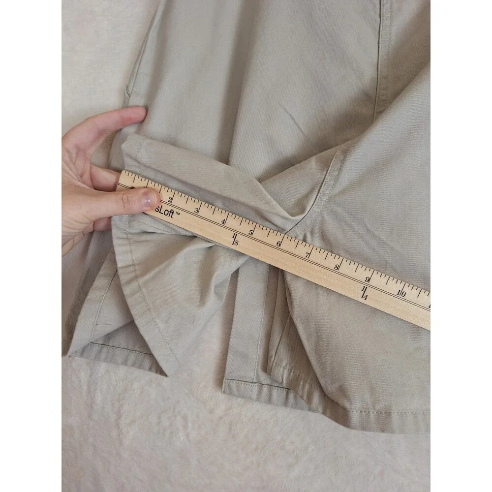 Y2K Denim Canvas Skort Cherokee Womans 6 Khaki Wrap Front Retro Cargo Hiking NWT